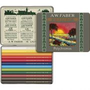 Faber-Castell POLYCHROMOS Limited Edition, mini színes ceruza készlet 12 db-os fém dobozban