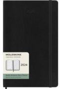 Moleskine 2024 heti jegyzetes hatridnapl, kemny fedeles fekete 