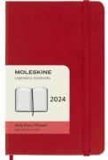 Moleskine 2024 napi hatridnapl, kemny fedeles piros 